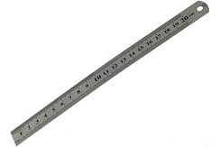 Фото Линейка 200х19 мм нержавеющая FIT